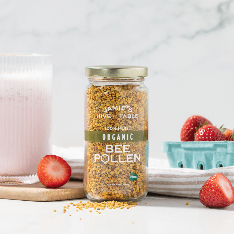 Organic Bee Pollen with Smoothie